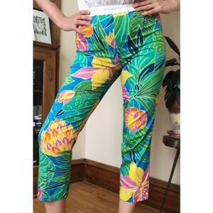 VTG ‘90s Ralph Lauren Floral Tropical Art-to-Wear Pants Sz 6 (Waist 28″) –EUC